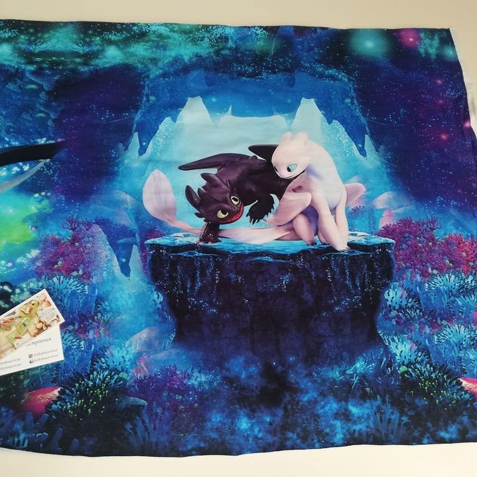 Стрейч-футер 2-нитка "Приборкувачі драконів" купон 60 см арт. 2252 - Зображення 5