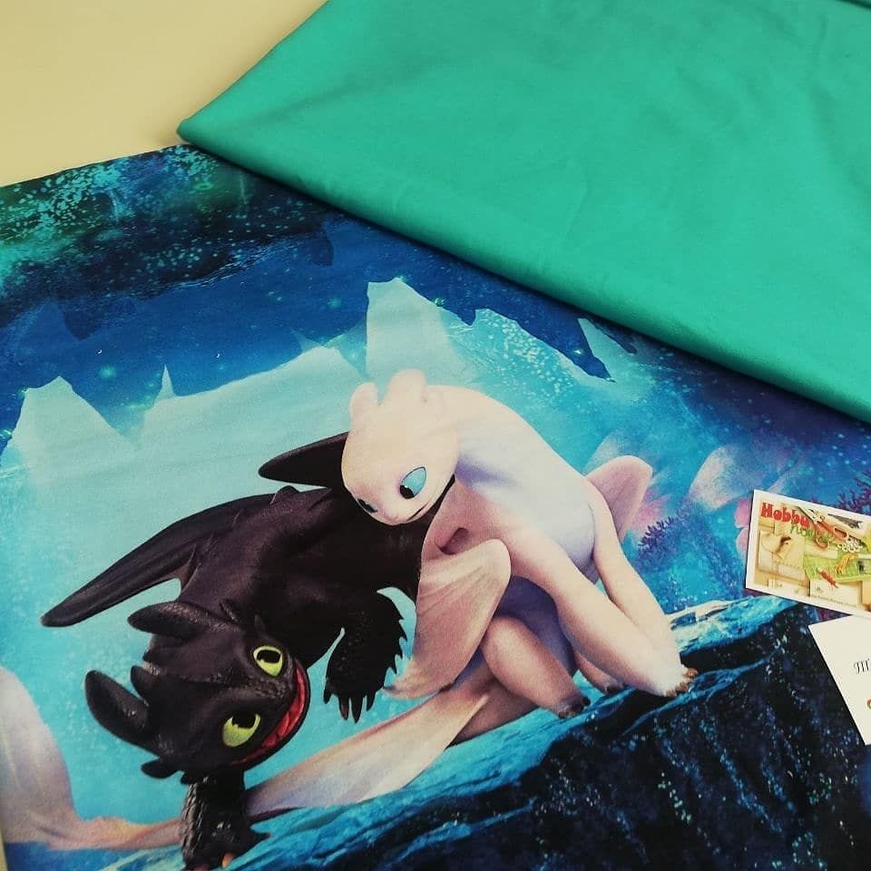 Стрейч-футер 2-нитка "Приборкувачі драконів" купон 60 см арт. 2252 - Зображення 6