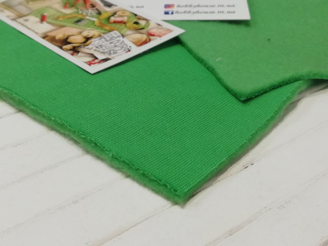 Футер 3-нитка начіс зелене яблуко 180 см арт. 2300