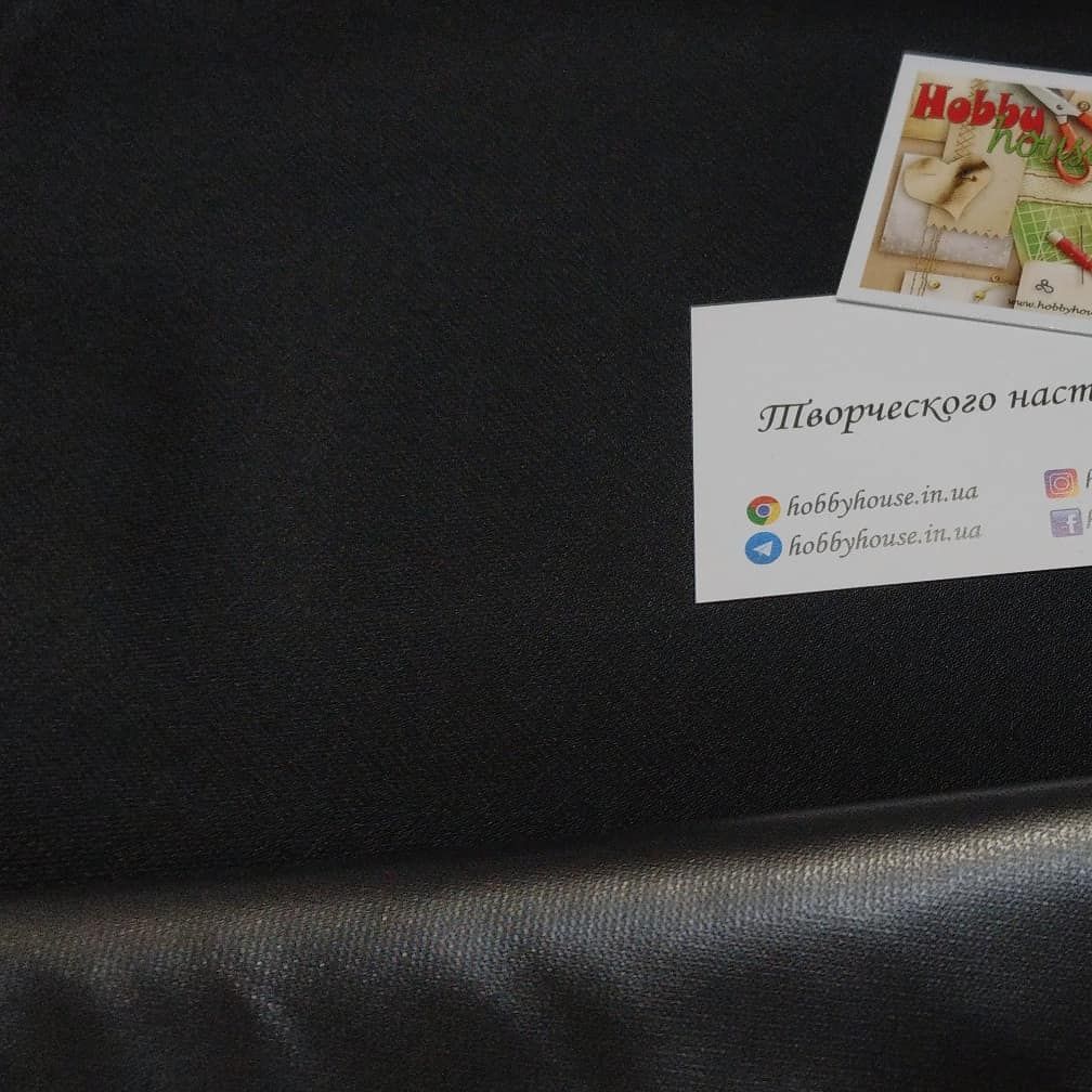 Плащевка на мембране черная 150 см арт.2323 - Зображення 3