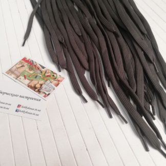 Шнур серый хаки 1см 120 см арт. 2351