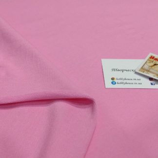 Стрейч-футер 2-нитка розовый хб петля 180 см арт. 2388