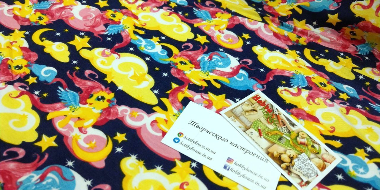 Стрейч-кулір "Єдинороги" 180 см арт. 2385 - Зображення 2