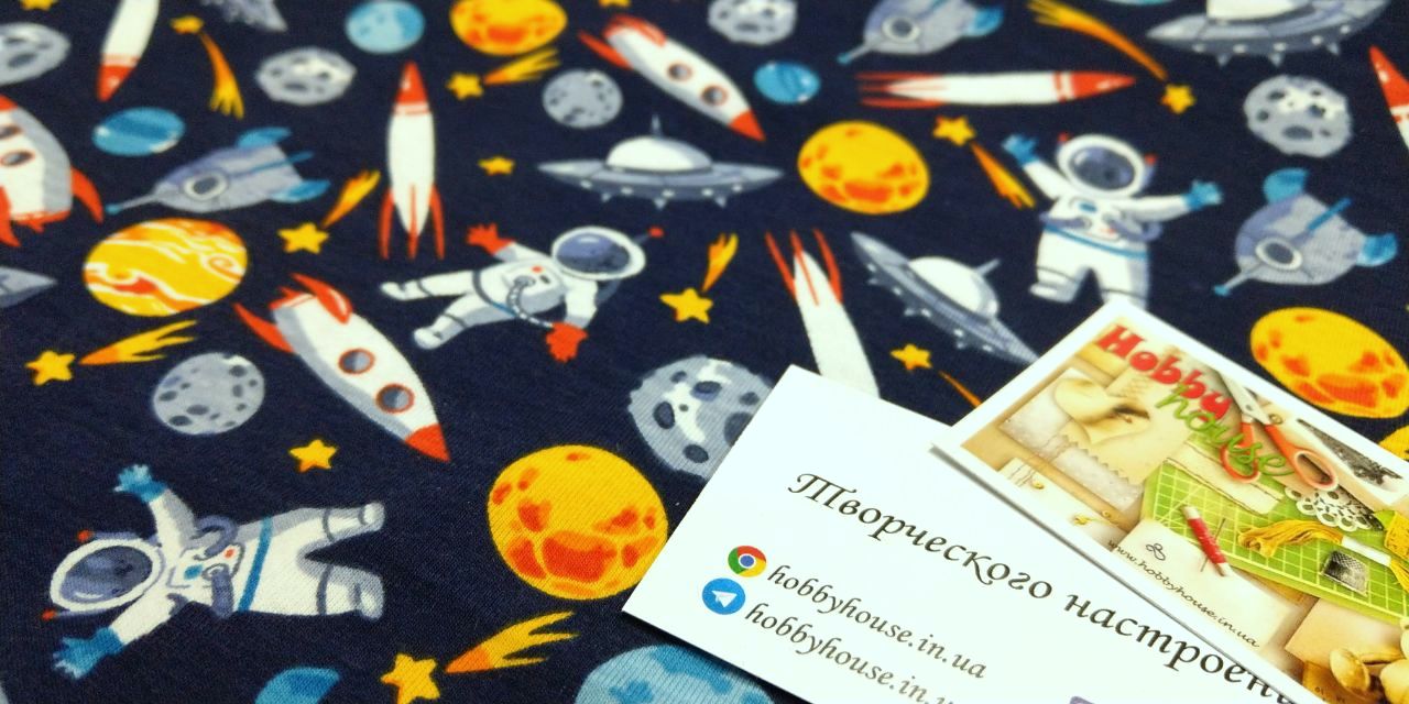 Стрейч-кулір "Космос" 180 см арт. 2386 - Зображення 2