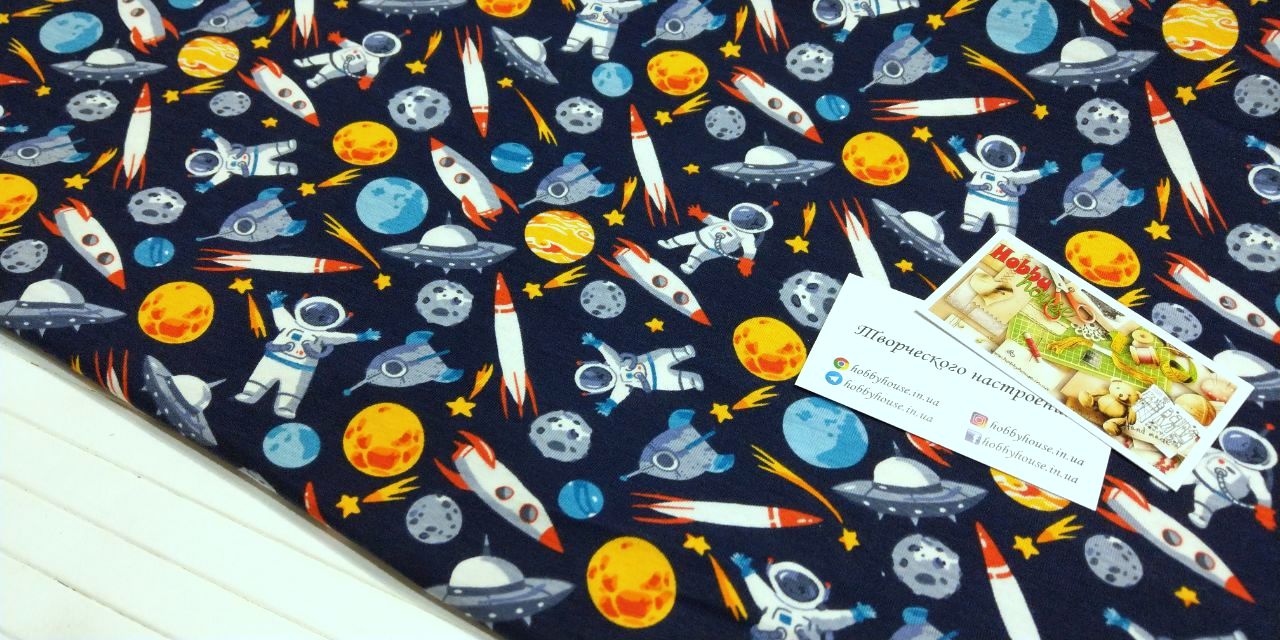 Стрейч-кулір "Космос" 180 см арт. 2386 - Зображення 3