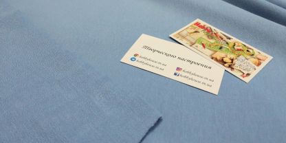 Стрейч-футер 2-нитка блакитний 180 см арт. 2389 - Зображення 2