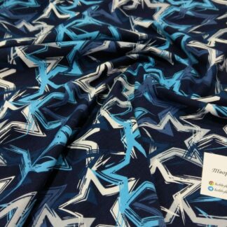 стрейч-кулір "Синьо-бірюзові зірки"  180 см арт. 2391