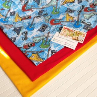 стрейч-кулір "Різнокольорові кеди" ширина 180 см арт. 2394