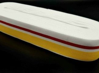 Резинка желто-красно-белая 4 см арт. 2408