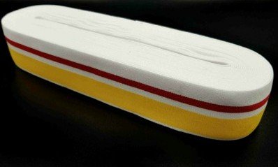 Резинка желто-красно-белая 4 см арт. 2408