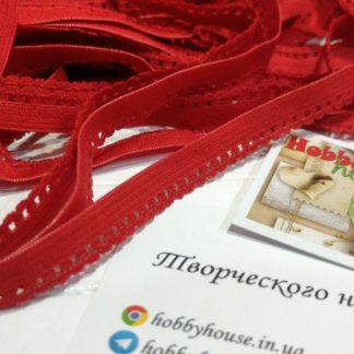 Резинка ажурная красная 1 см арт. 2410