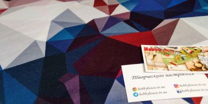 Стрейч-кулір "Кольорова геометрія" 180 см арт.2483 - Зображення 3