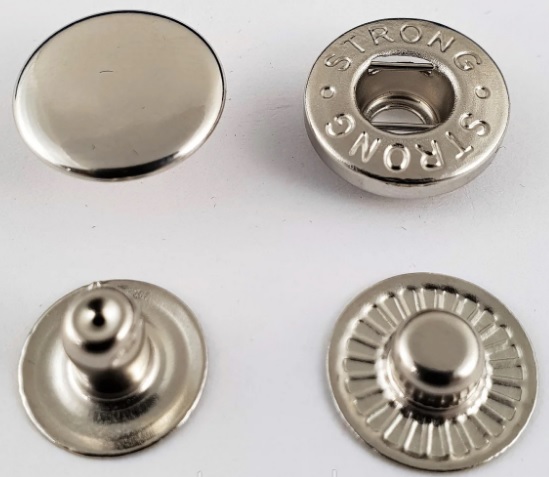 Кнопка альфа 12,5 мм (10 шт.) НЕРЖАВІЮЧА нікель  арт. 2485 - Зображення 2