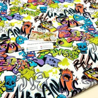 стрейч-кулір "Графіті" 180 см арт. 2466