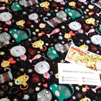 стрейч-кулір "Коти" 180 см арт. 2468