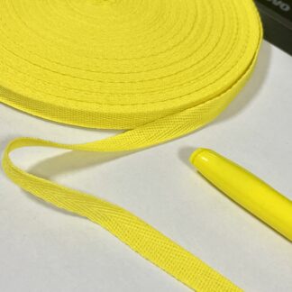Кіперна стрічка бавовна жовтий 1 см арт. 2449