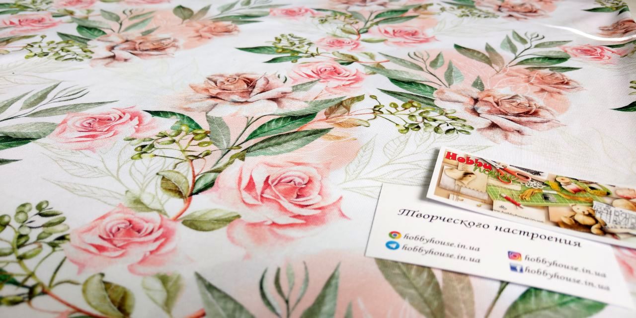 стрейч-кулір "Троянди" 180 см арт. 2497 - Зображення 3