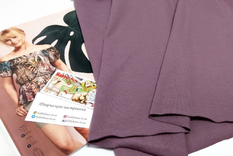 Стрейч-футер 2-нитка візон арт. 2539 - Зображення 4