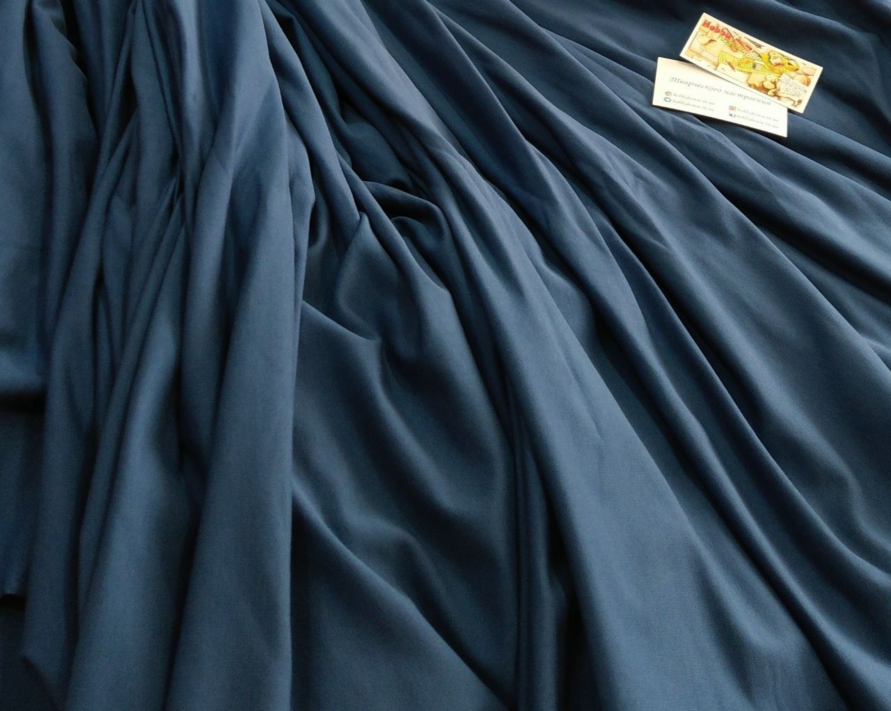 Стрейч-футер 2-нитка индиго хб петля 180 см арт. 2538