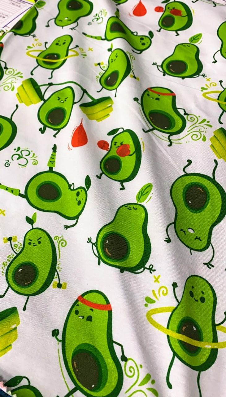 стрейч-кулір "Авокадо гімнасти" 180 см арт.2540 - Зображення 2