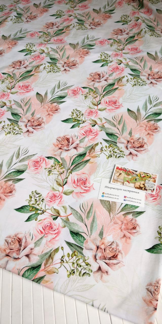 стрейч-кулір "Троянди" 180 см арт. 2497 - Зображення 5