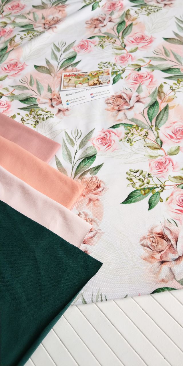 стрейч-кулір "Троянди" 180 см арт. 2497 - Зображення 4