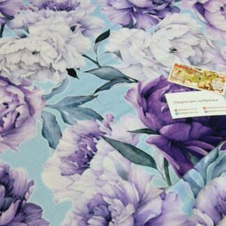 стрейч-кулір "Бузкові півонії"" 180 см арт. 2514