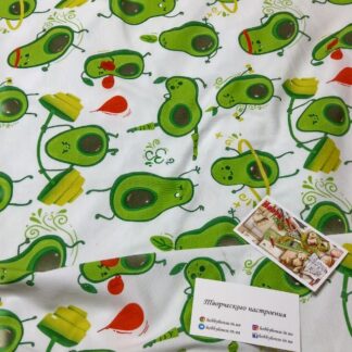 стрейч-кулір "Авокадо гімнасти" 180 см арт.2540