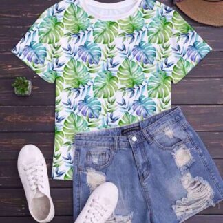 стрейч-кулір "Монстера" 180 см арт 2542