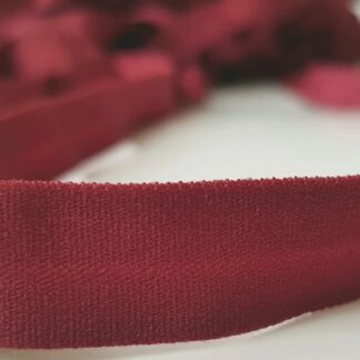 Бейка-резинка матовая 2см марсала арт. 2565