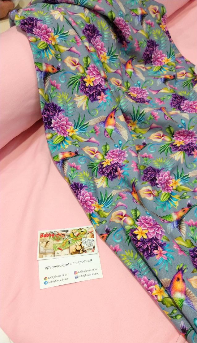 Стрейч-футер 2-нитка світло-рожевий 180 см арт. 2572 - Зображення 4