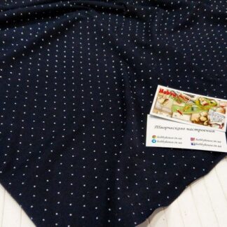 Стрейч-кулір "Крапки на синьому" 180 см арт. 2584