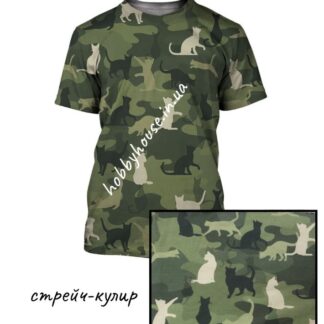 стрейч-кулір "Коти камуфляж" арт. 2602