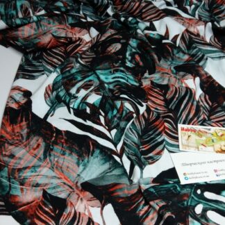 стрейч-кулір "Монстера темна" арт. 2634