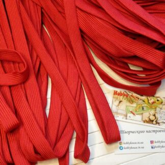 Шнур червоний 1,5 см арт. 2637