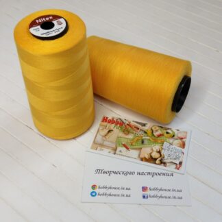 Нитки швейные Nitex 5000 ярдов 50/2 506 желток арт. 2652