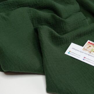 Муслін двошаровий зелений мох 135 см арт. 2684