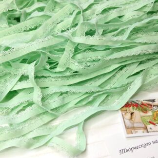 Резинка ажурная ментол арт 2680