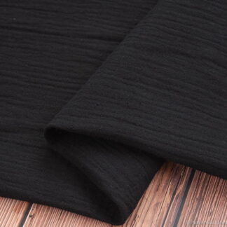 Муслін двошаровий чорний 135 см арт. 2786