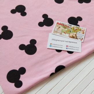 Стрейч-кулір "Міккі логотип на рожевому", арт 2809