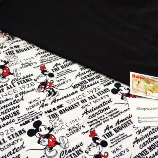 Стрейч-футер 2-нитка "Миккі газета", арт 2840