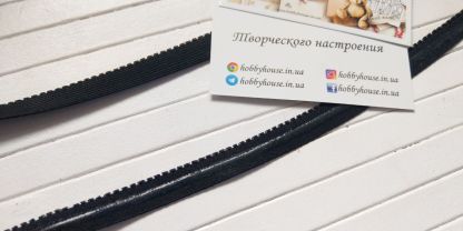 Резинка з силіконовою смужкою чорна, арт 2825 - Зображення 3