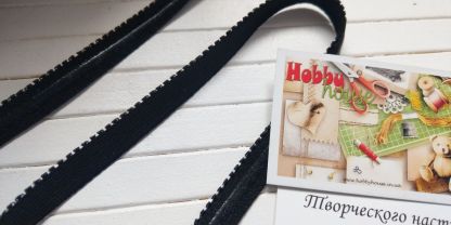 Резинка з силіконовою смужкою чорна, арт 2825 - Зображення 2