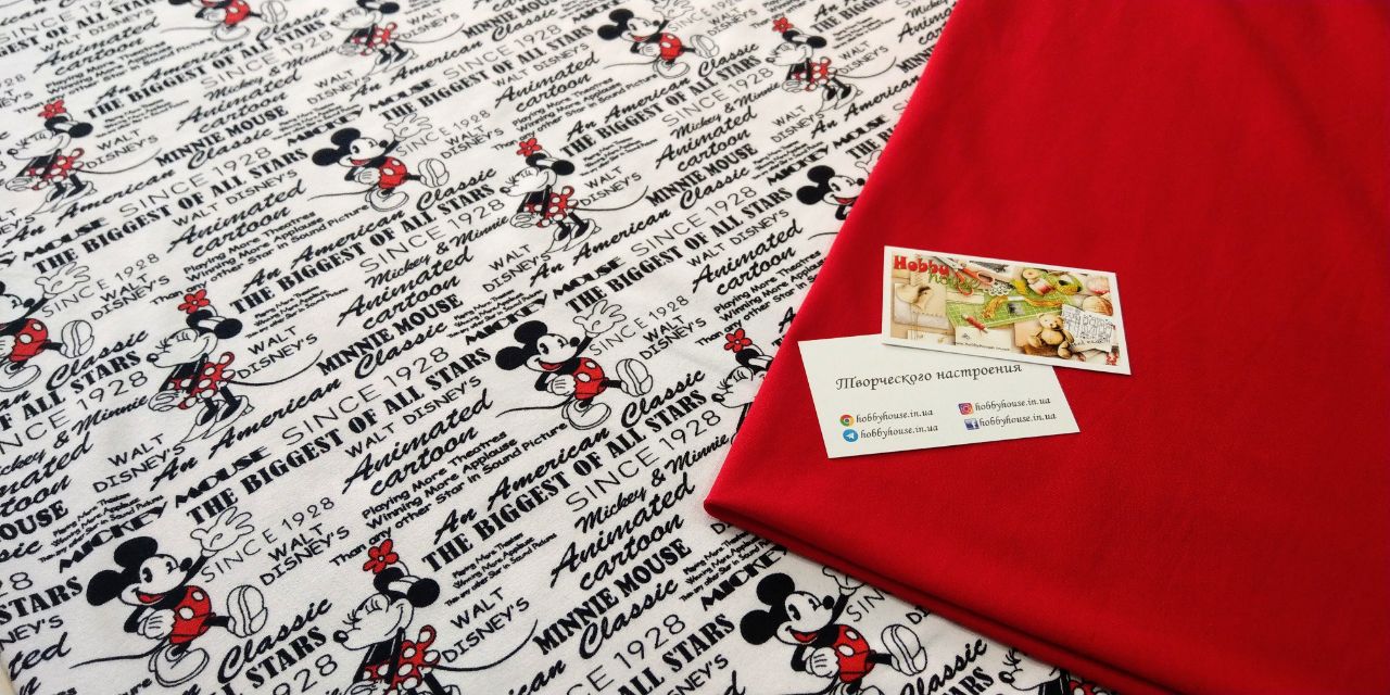 Стрейч-кулір "Мікі газета", арт 2839 - Зображення 3