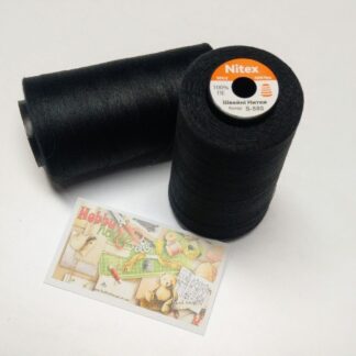 Нитки для гиття Nitex 5000 ярдів 50/2, чорний 580 арт 2816