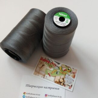 Нитки для шиття Nitex 4000 ярдів, 40/2 392 графіт арт. 2919