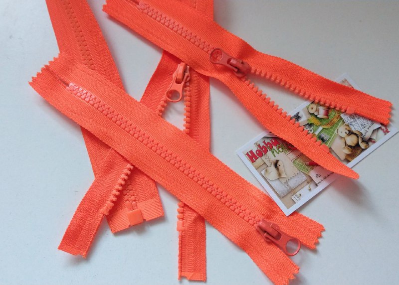 Блискавка трактор 18 см оранжевий неон, 2959 - Зображення 2