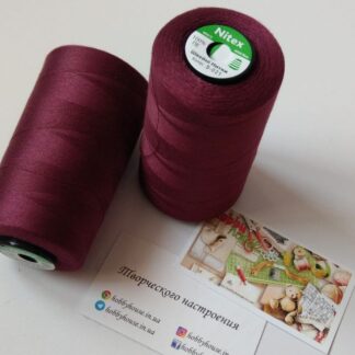Нитки для шиття Nitex 4000 ярдів, 40/2 021 марсала арт. 2916
