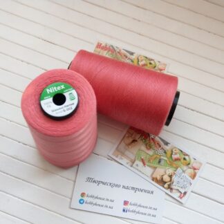Нитки для шиття Nitex 4000 ярдів, 002 рожевий, 40/2 арт. 3108