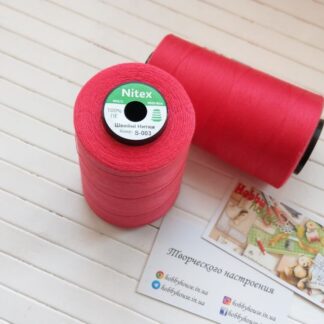 Нитки для шиття Nitex 4000 ярдів, 003 яскраво-червоний, 40/2 арт. 3096